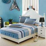 100%cotton satin stripe bed sheet