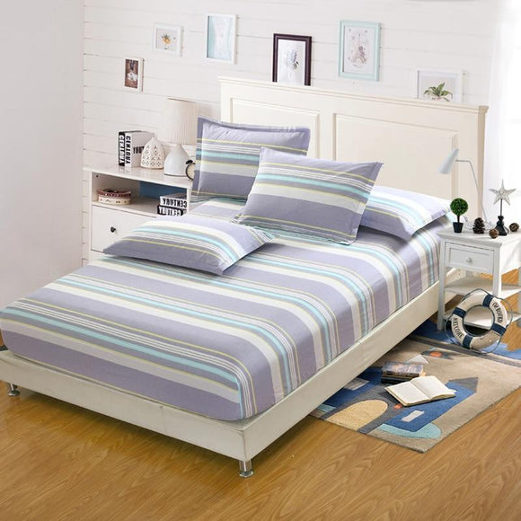 100%cotton satin stripe bed sheet