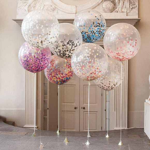 Confetti Balloons Clear